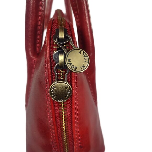 Genuine Charlie Leather "Caterina" Small Red Leather Handbag-NWT - Picture 8 of 14